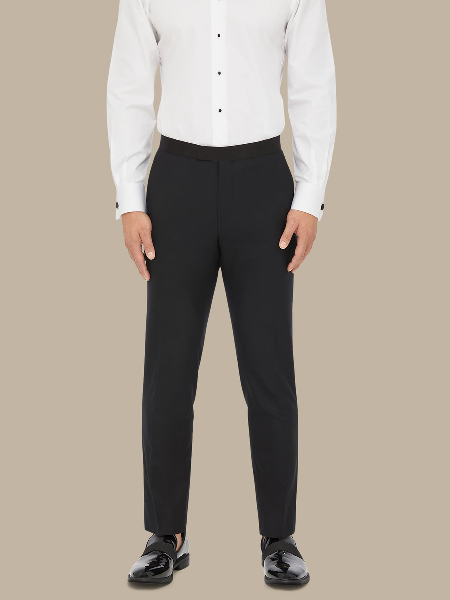 The Black Worsted Tuxedo Trousers — garment photograph