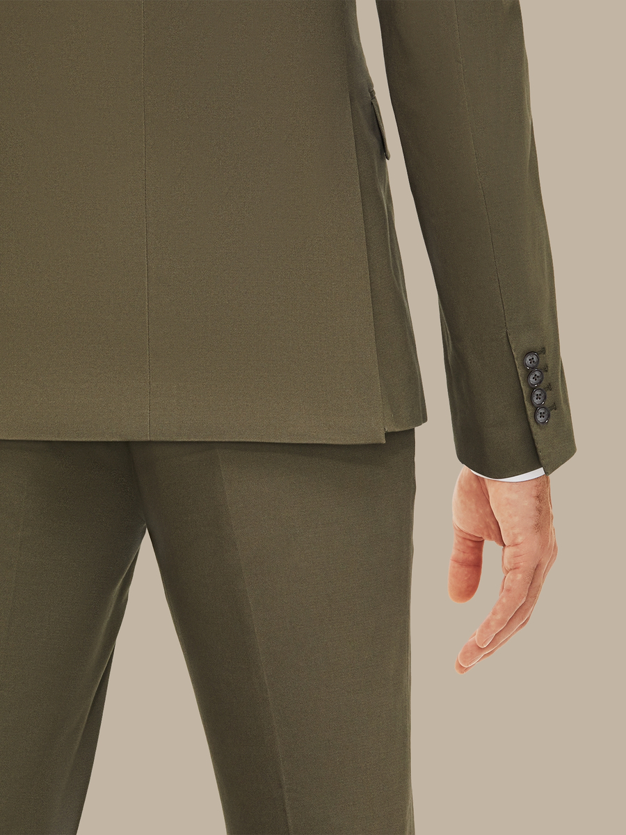 The Olive Merino Suit — garment photograph