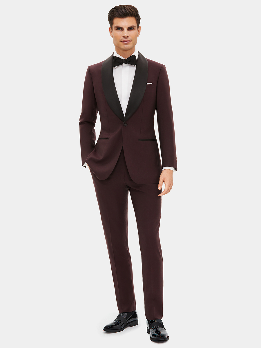 The Burgundy Superfine Dinner Jacket — garment photograph