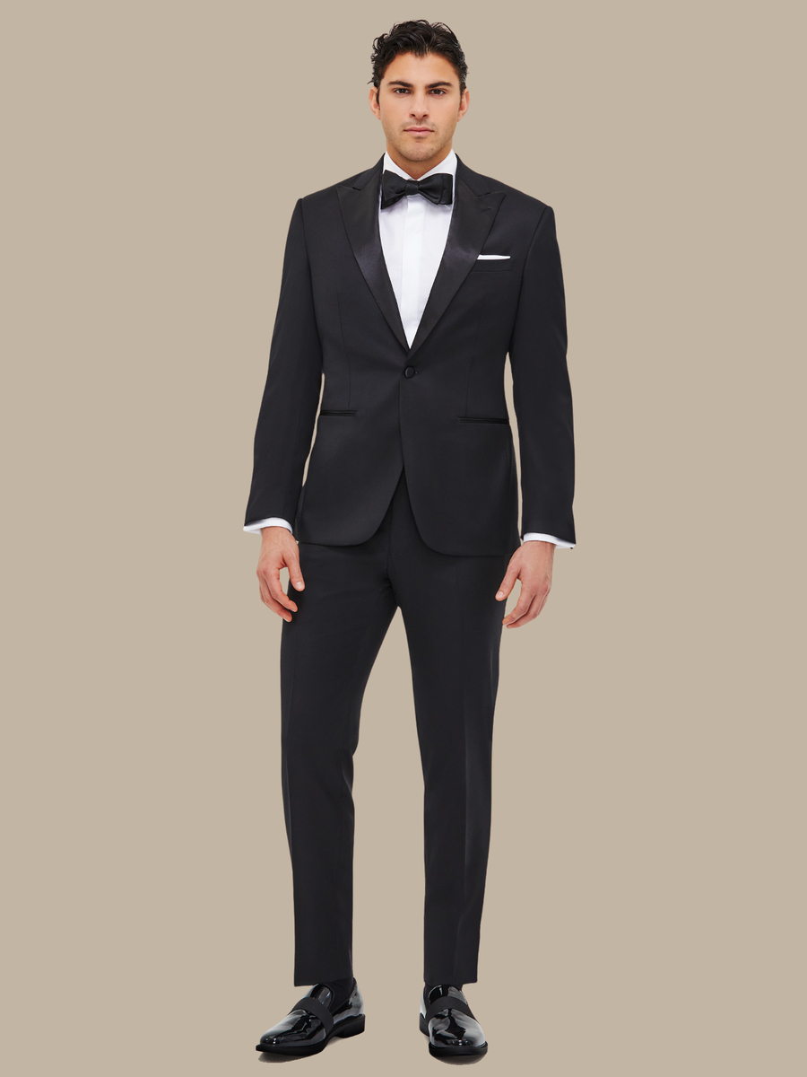 The Patterned Black Dinner Jacket — garment photograph