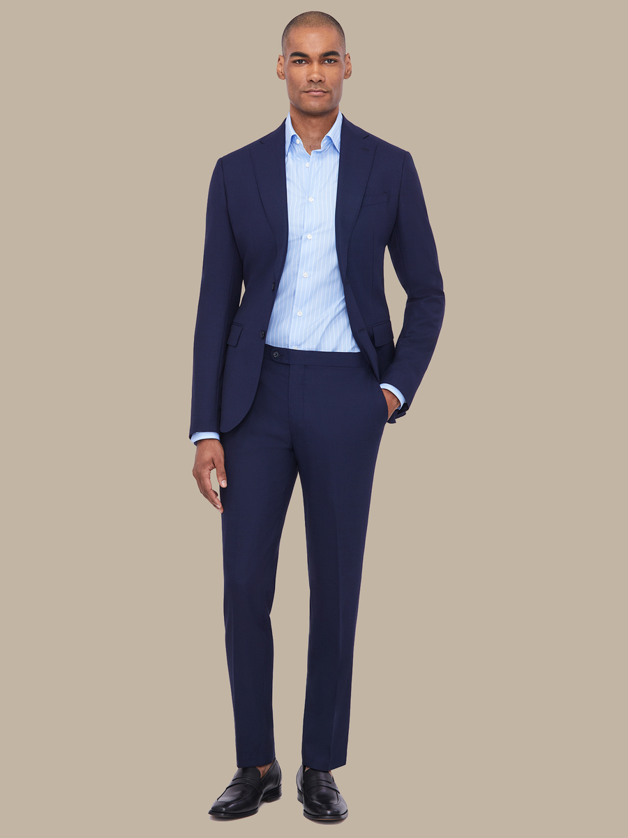 The Blue Birdseye Trousers — garment photograph
