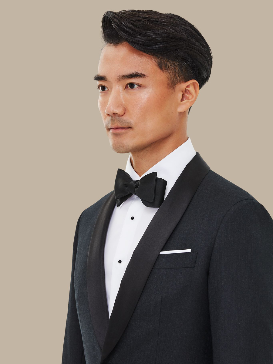 The Charcoal Worsted Tuxedo — garment photograph