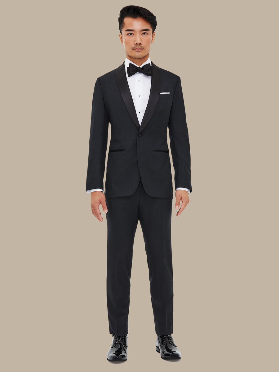 The Charcoal Worsted Dinner Jacket — garment photograph