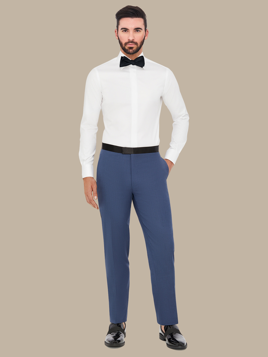 The Steel Sharkskin Tuxedo Trousers — garment photograph