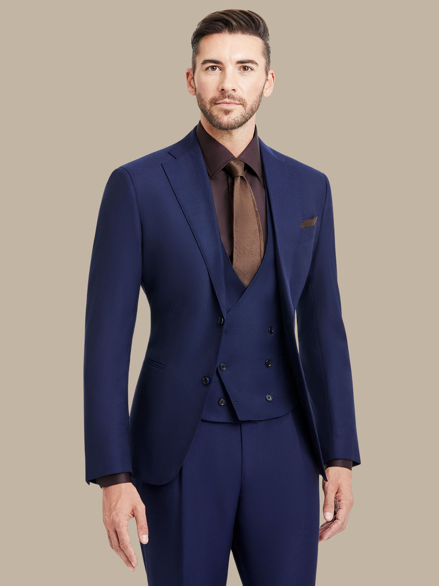 S180's Blue Hopsack Waistcoat — garment photograph