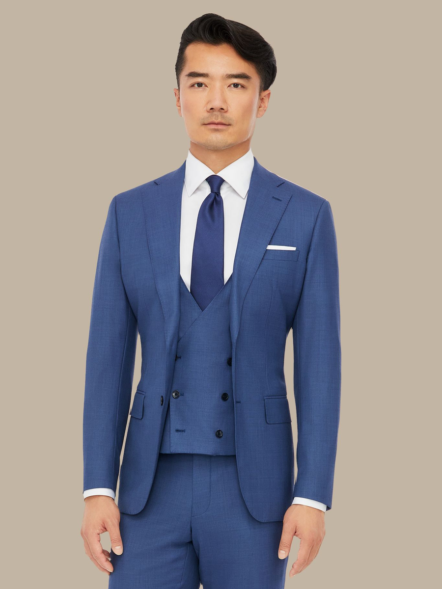 S150's Blue Sharkskin Waistcoat — garment photograph