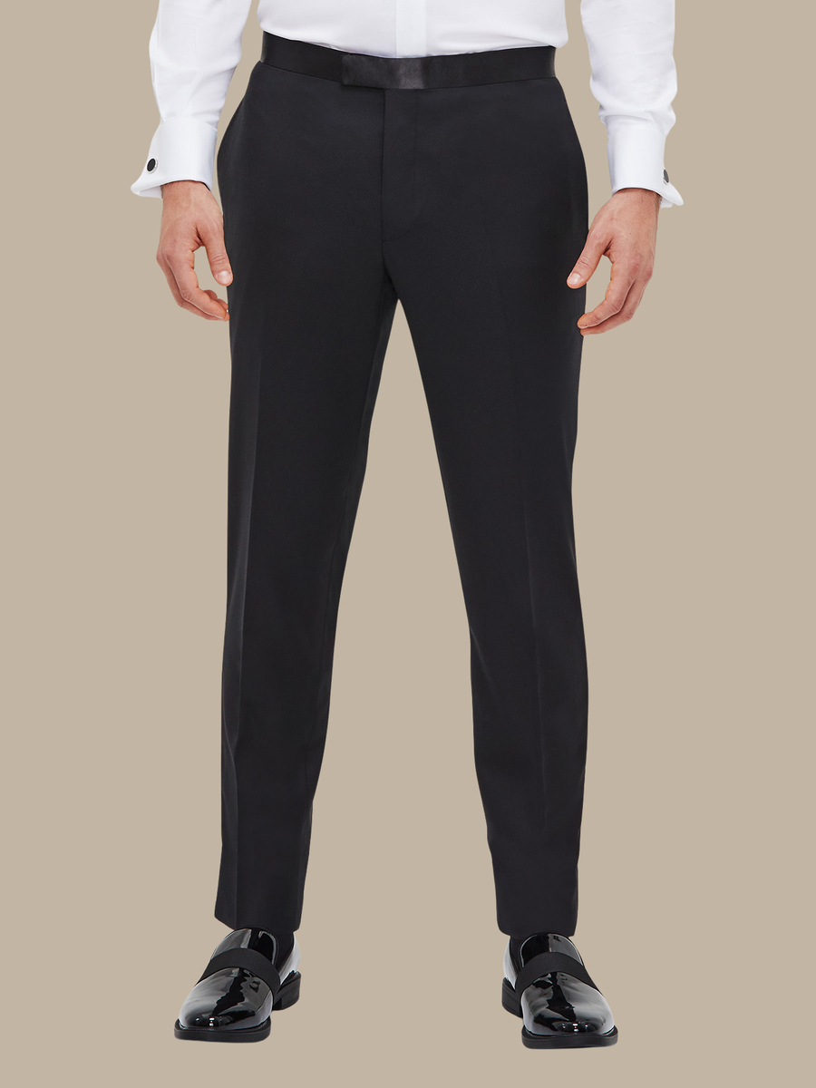 The Patterned Black Tuxedo Trousers — garment photograph