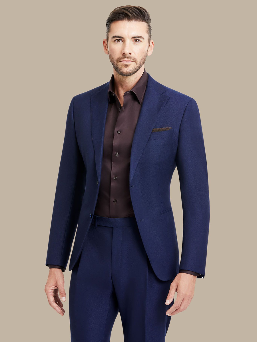 The Blue Hopsack Suit — garment photograph