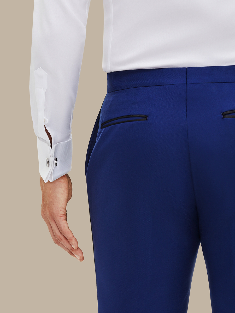 The Blue Fine Tuxedo Trousers — garment photograph