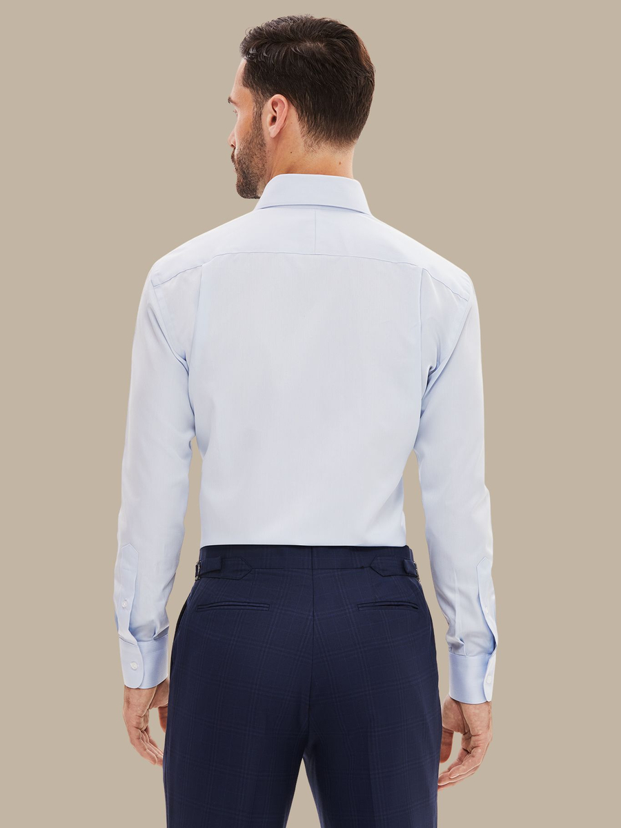 The Light Blue Herringbone Shirt — garment photograph