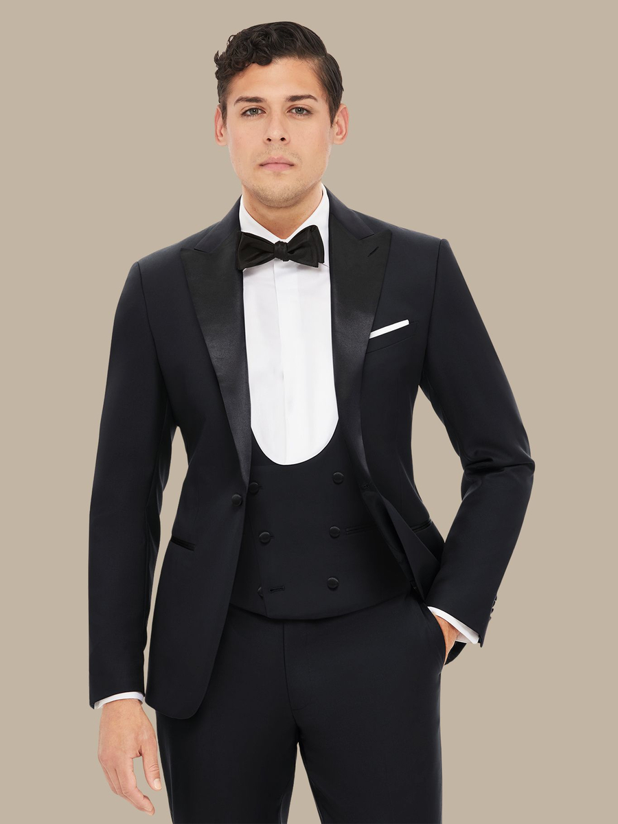 S180's Black Tuxedo Waistcoat — garment photograph