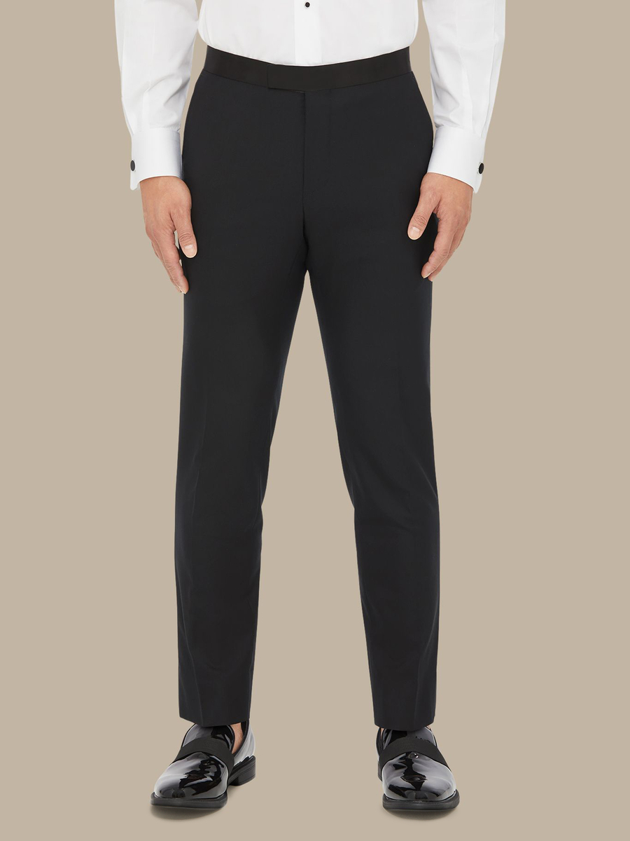 The Black Worsted Tuxedo Trousers — garment photograph
