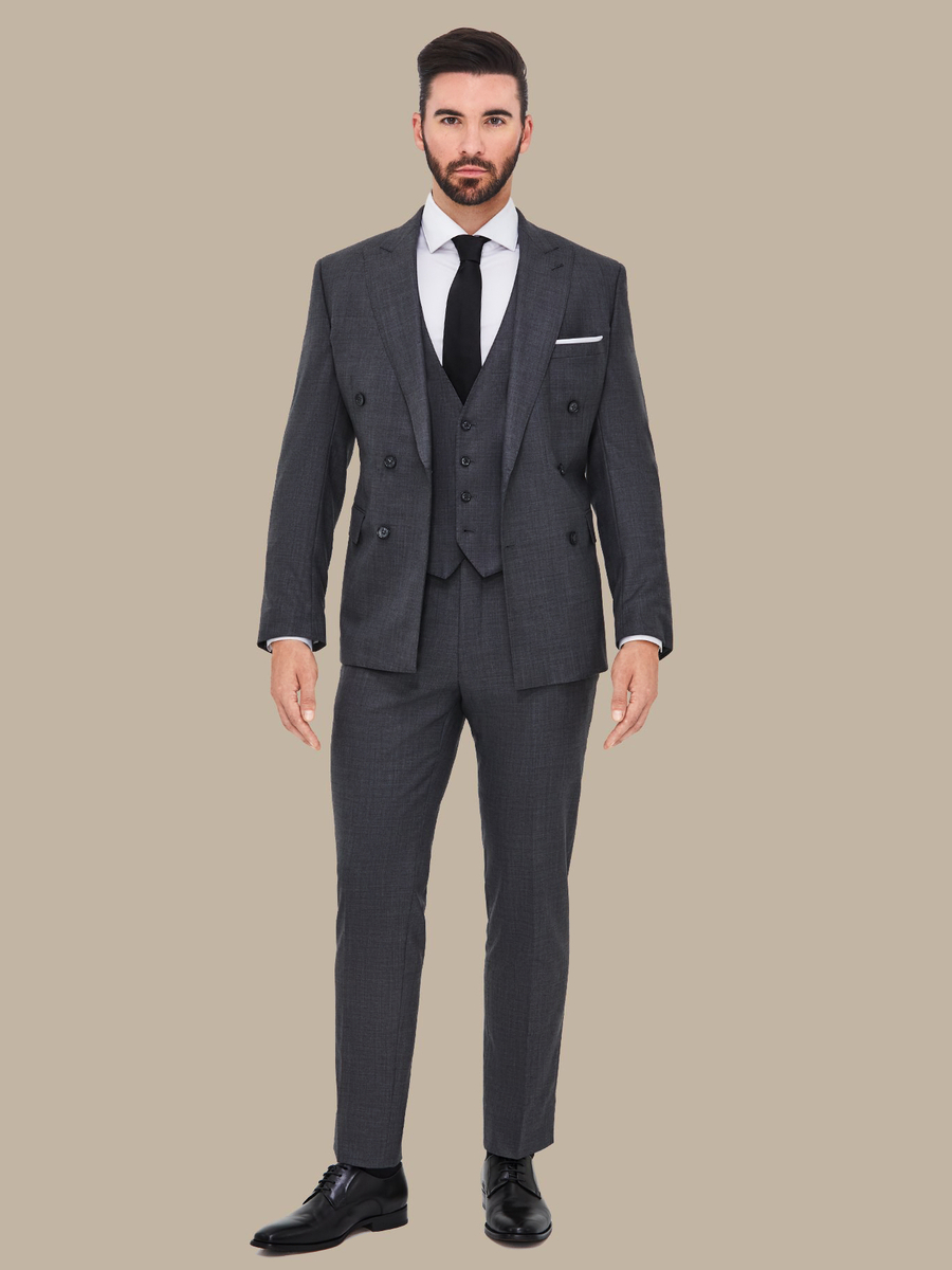 S140's Grey Sharkskin Waistcoat — garment photograph