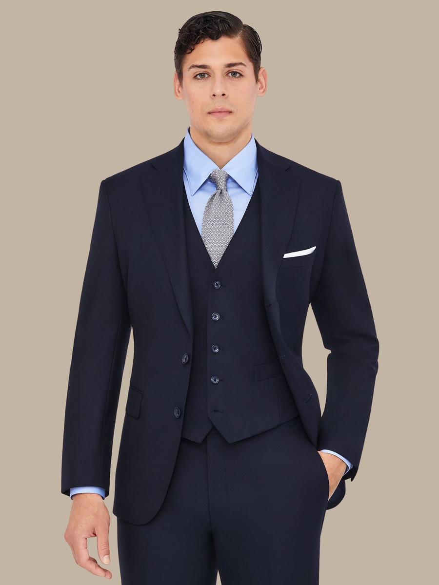 S140's Navy Waistcoat — garment photograph