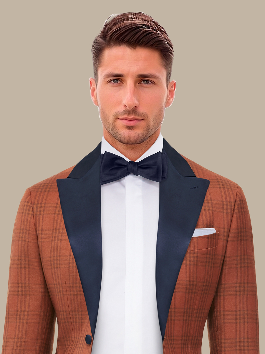 The Nutmeg Check Tuxedo — garment photograph