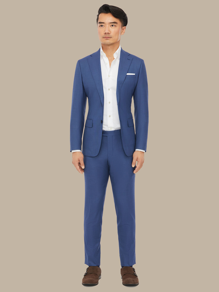 The Blue Sharkskin Trousers — garment photograph