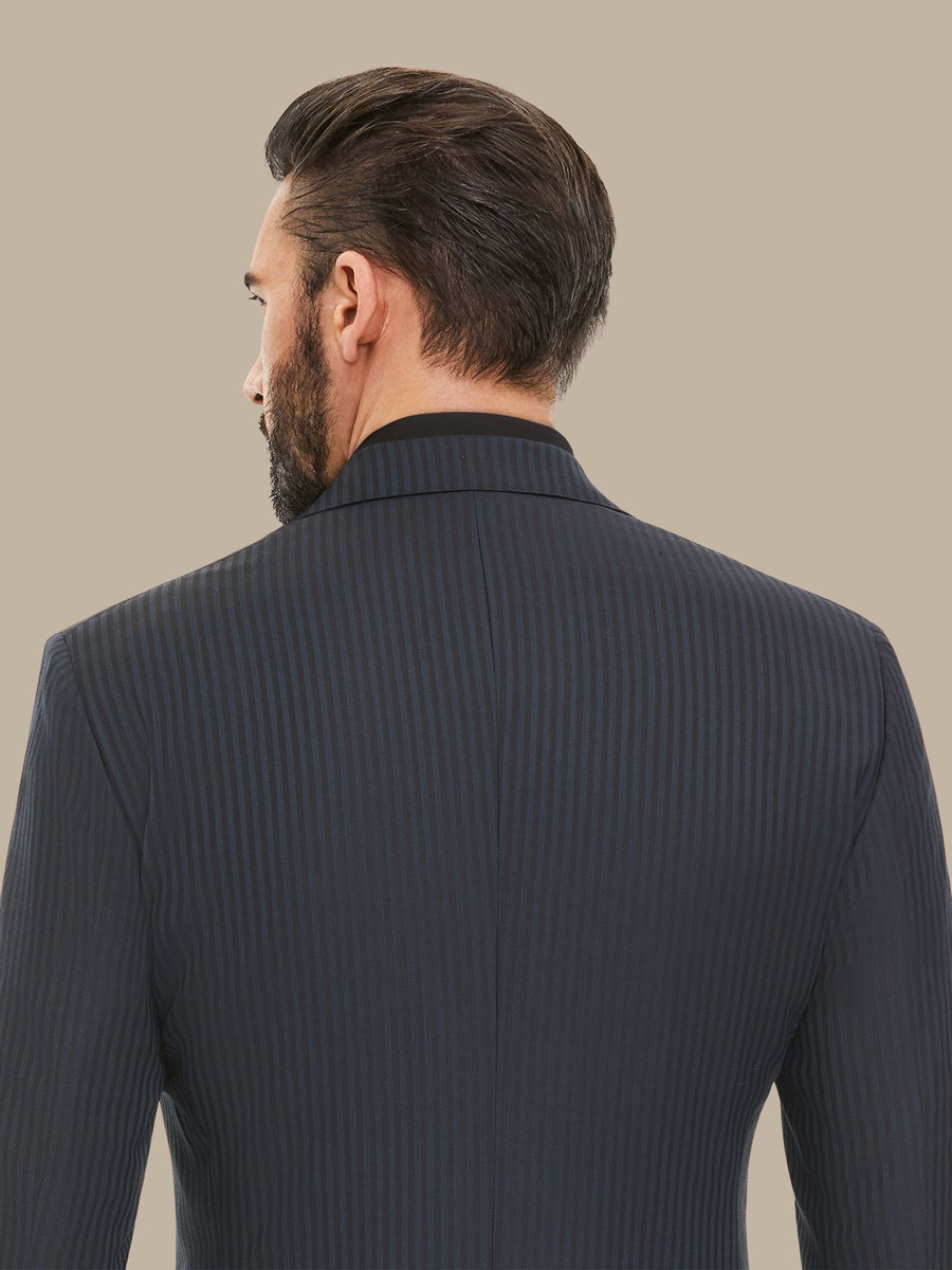 The Peacock Stripe Suit — garment photograph