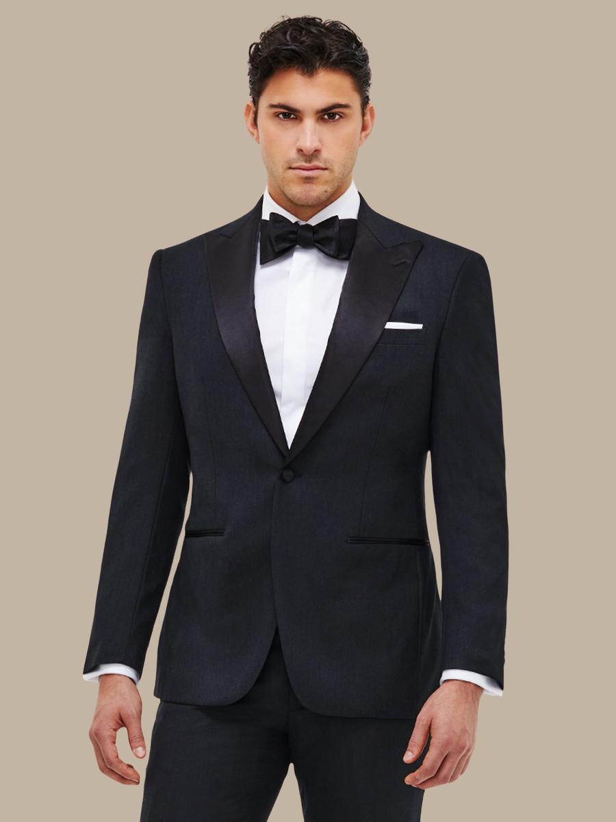The Charcoal Superfine Tuxedo — garment photograph