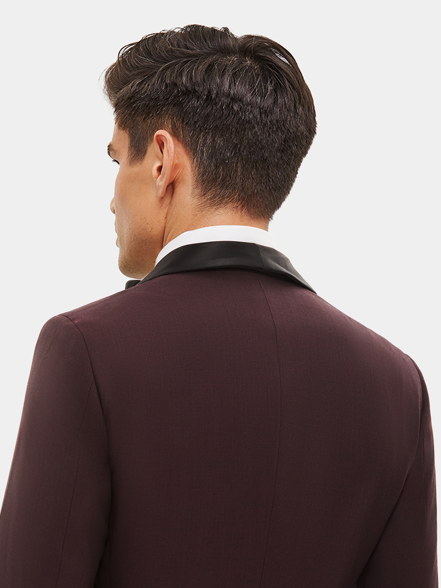 The Burgundy Superfine Dinner Jacket — garment photograph