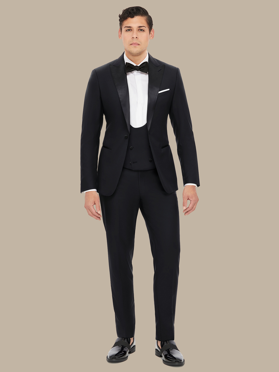 S200's Black Tuxedo Waistcoat — garment photograph