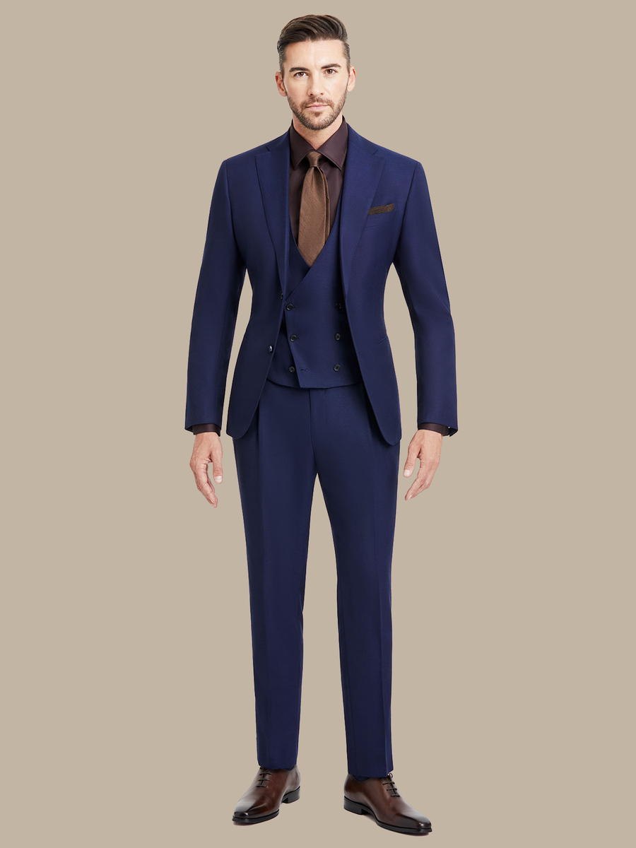 S180's Blue Hopsack Waistcoat — garment photograph