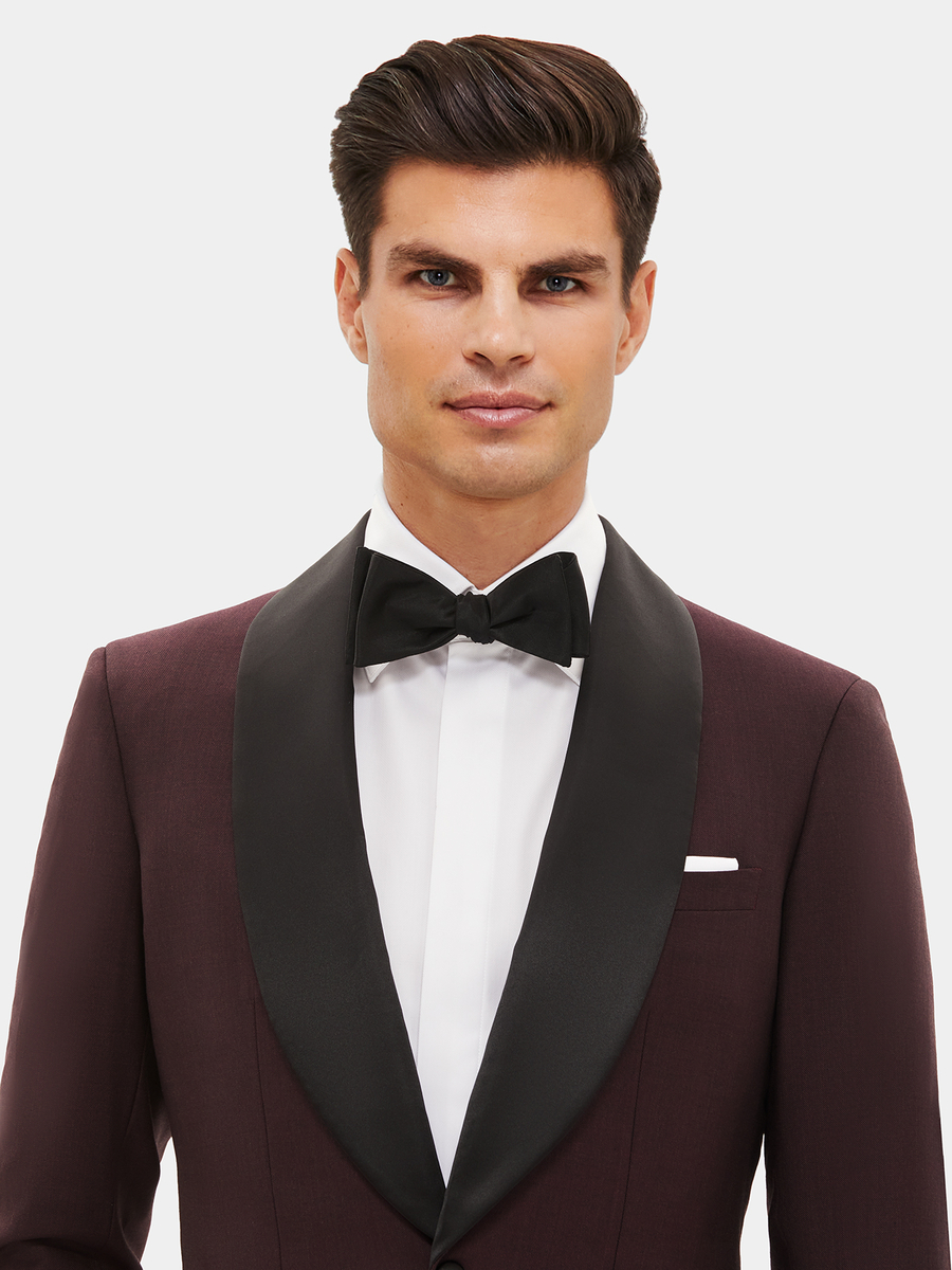 The Burgundy Superfine Dinner Jacket — garment photograph
