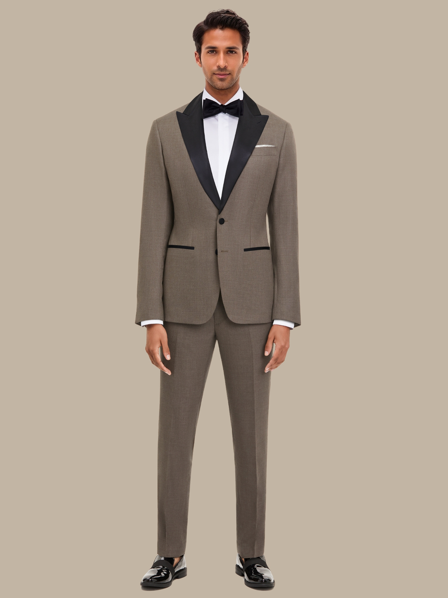 The Taupe Hopsack Tuxedo — garment photograph