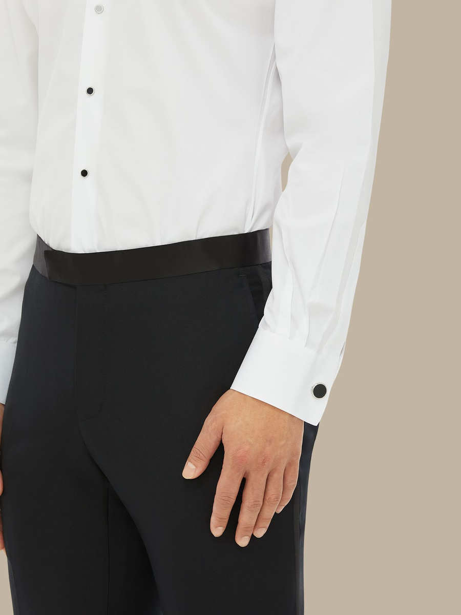 The Black Worsted Tuxedo Trousers — garment photograph