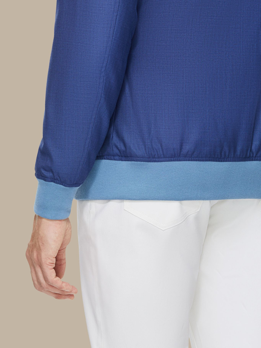 The Sky Sharkskin Bomber — garment photograph