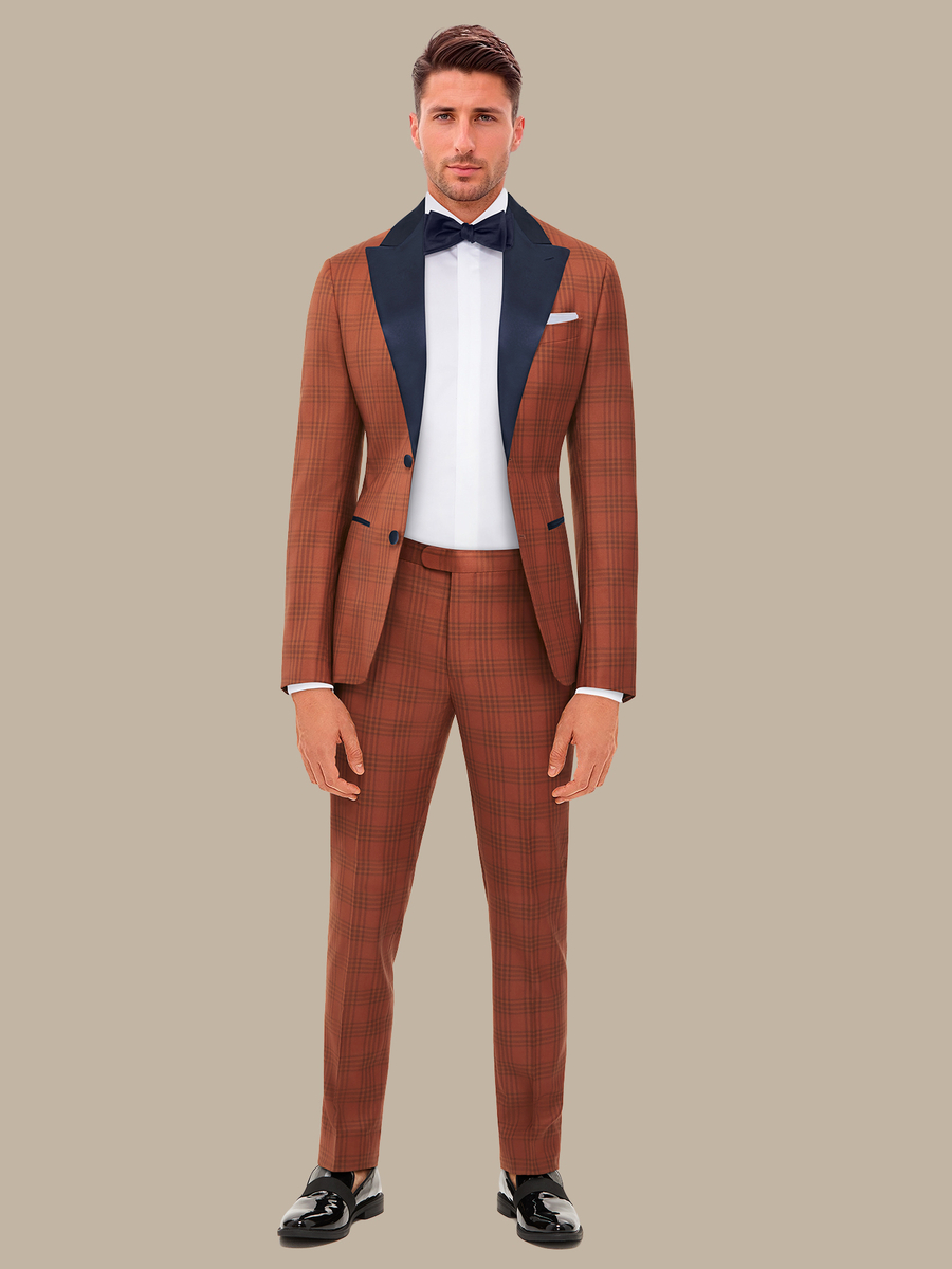 The Nutmeg Check Tuxedo — garment photograph