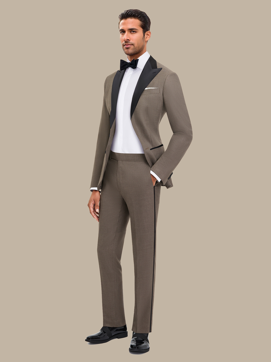 The Taupe Hopsack Tuxedo — garment photograph