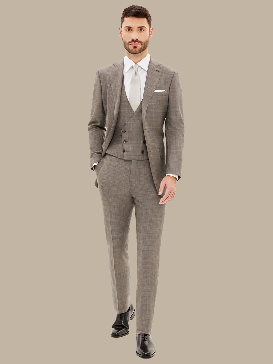 S170's Light Grey Plaid Waistcoat — garment photograph