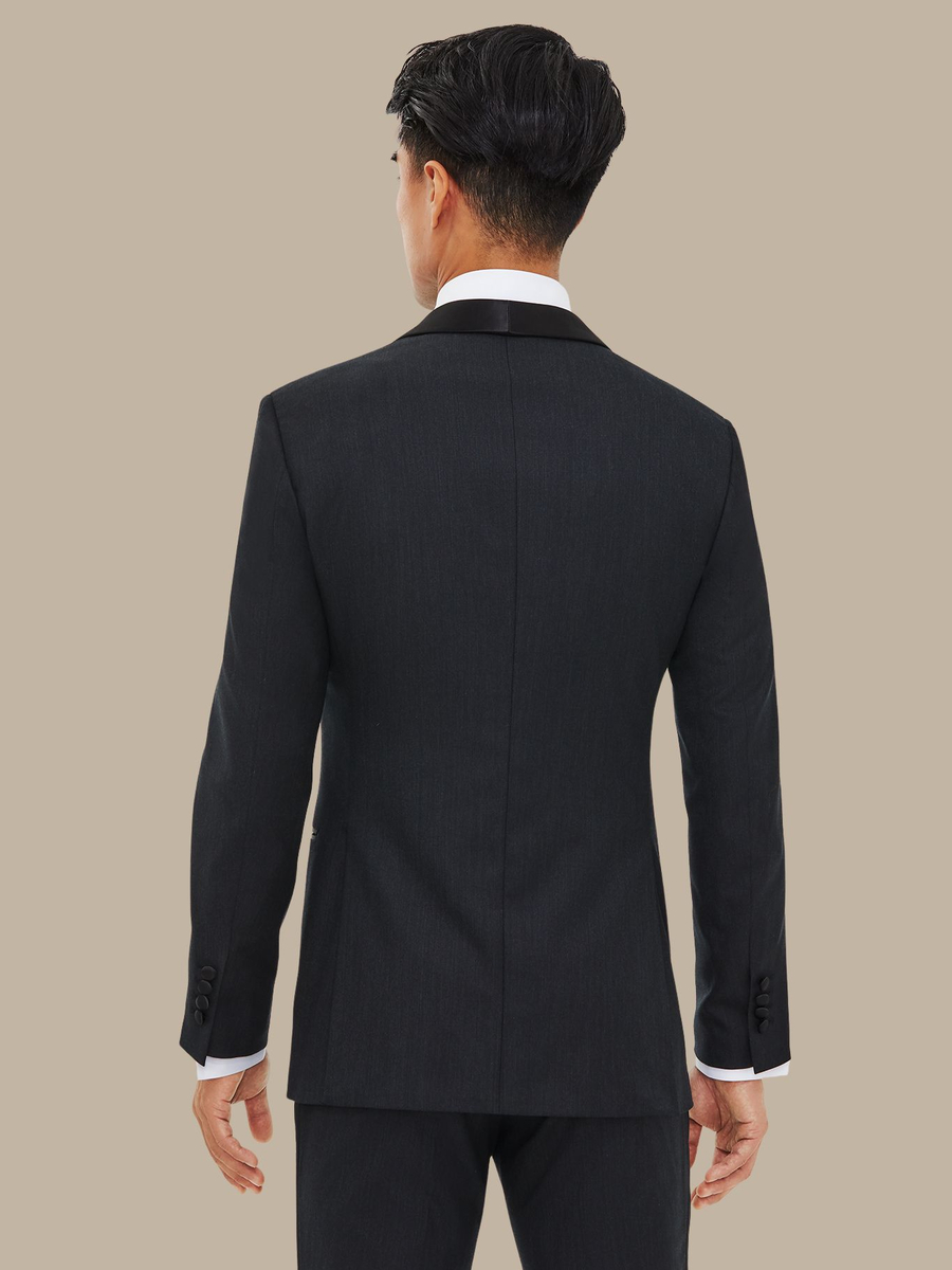 The Charcoal Worsted Dinner Jacket — garment photograph
