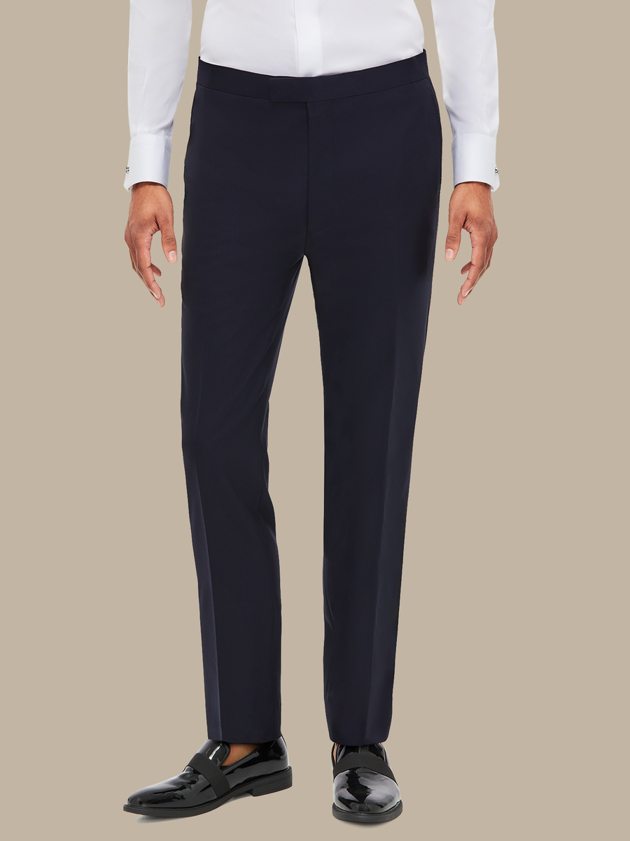 The Dark Navy Fine Tuxedo Trousers — garment photograph