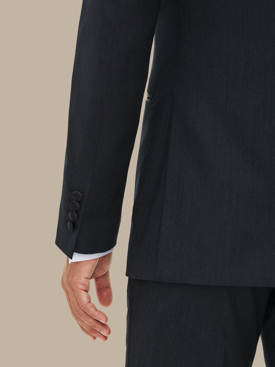 The Charcoal Worsted Dinner Jacket — garment photograph