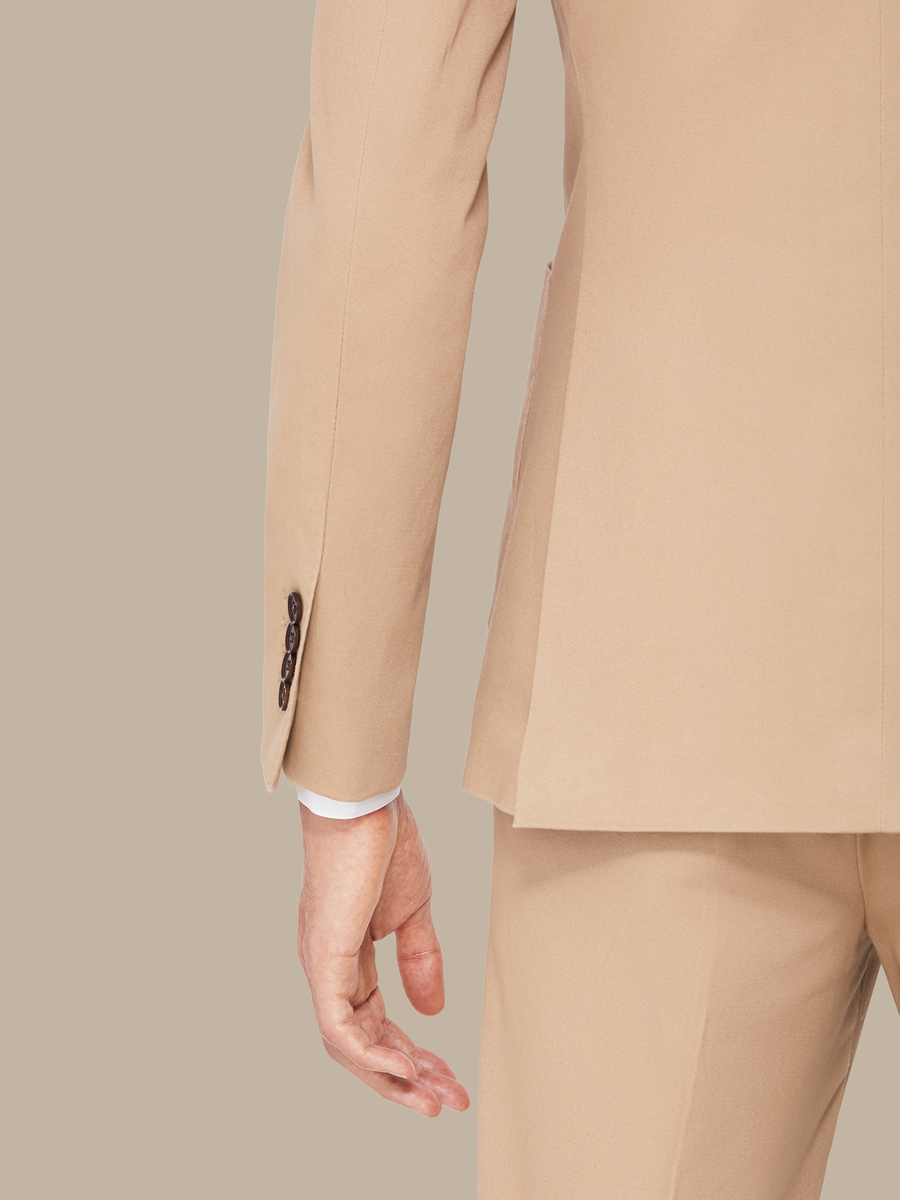 The Tan Cotton Three-Piece Suit — garment photograph