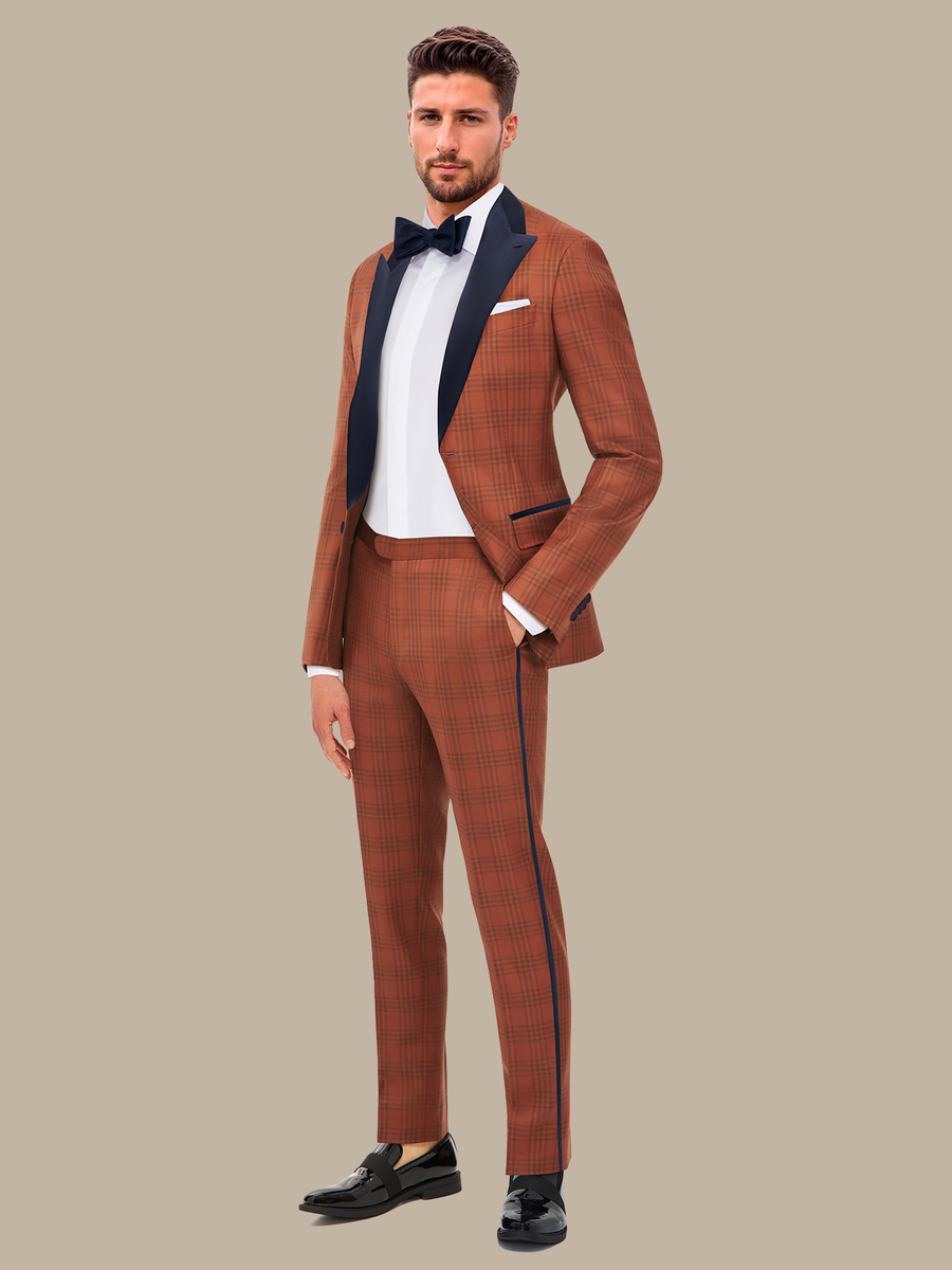 The Nutmeg Check Tuxedo — garment photograph