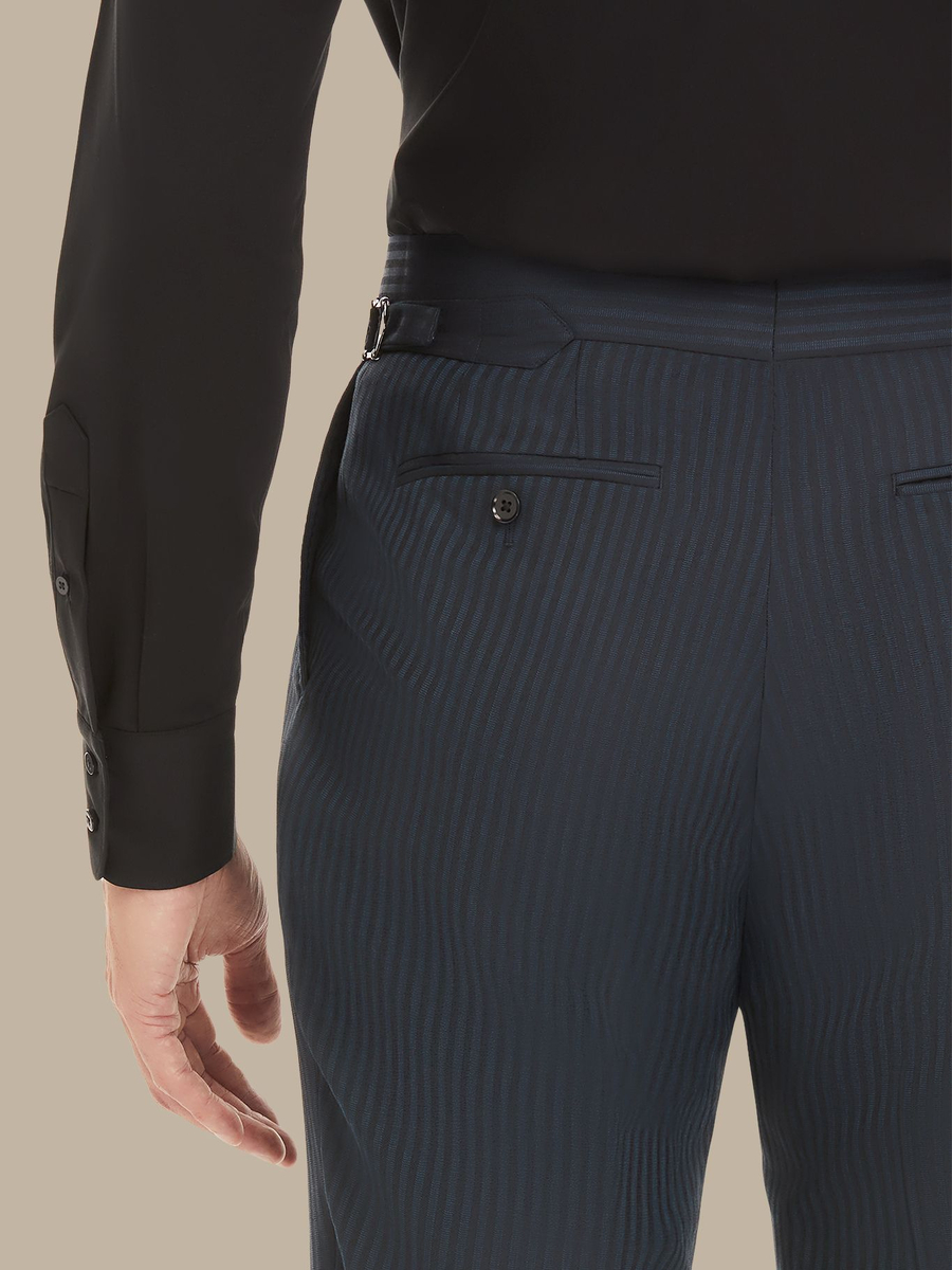 The Peacock Stripe Trousers — garment photograph
