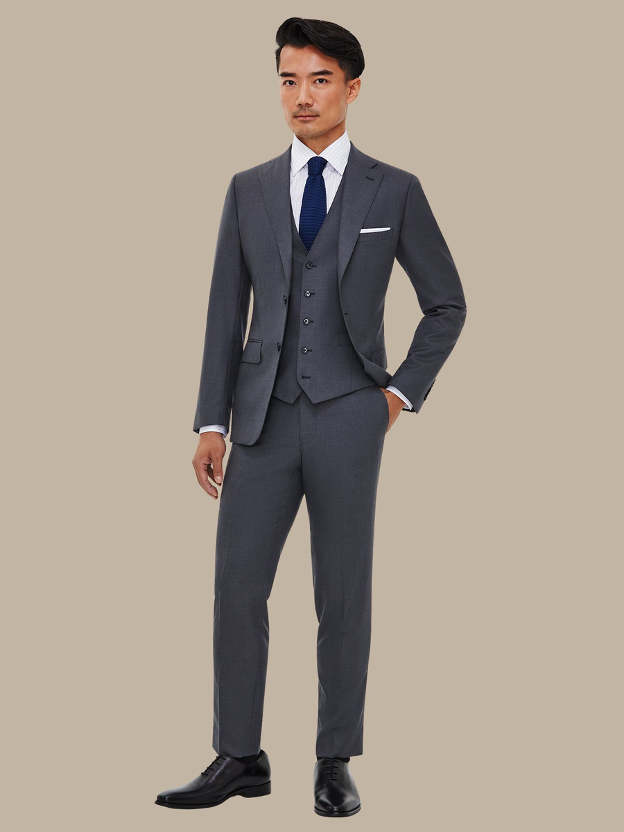 S140's Medium Grey Waistcoat — garment photograph