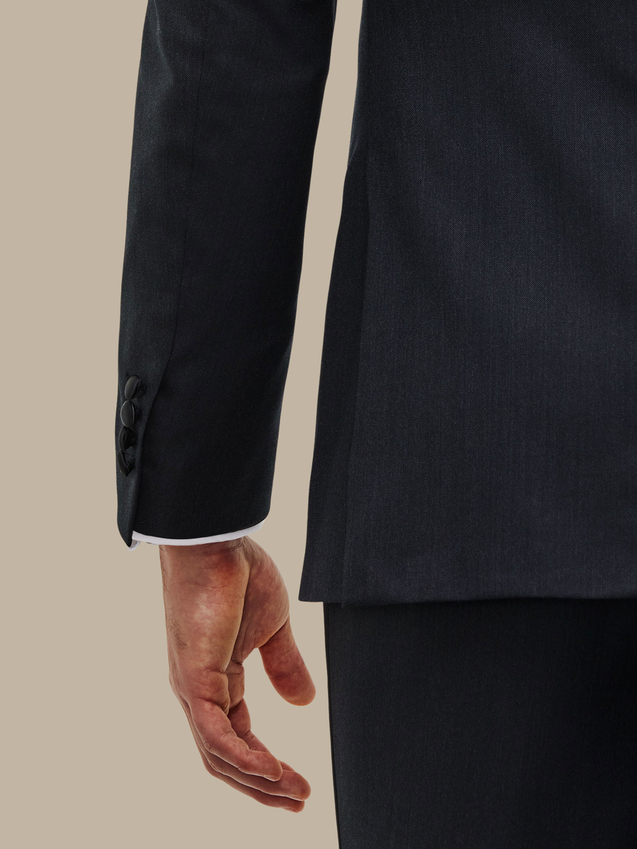 The Charcoal Superfine Tuxedo — garment photograph