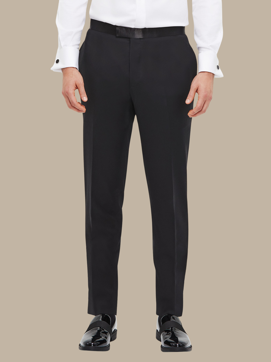 The Patterned Black Tuxedo Trousers — garment photograph