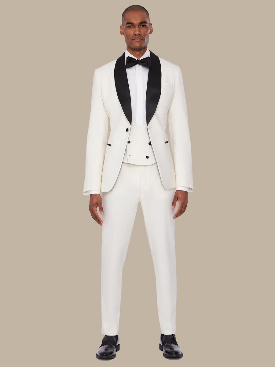 S180's Ivory Tuxedo Waistcoat — garment photograph