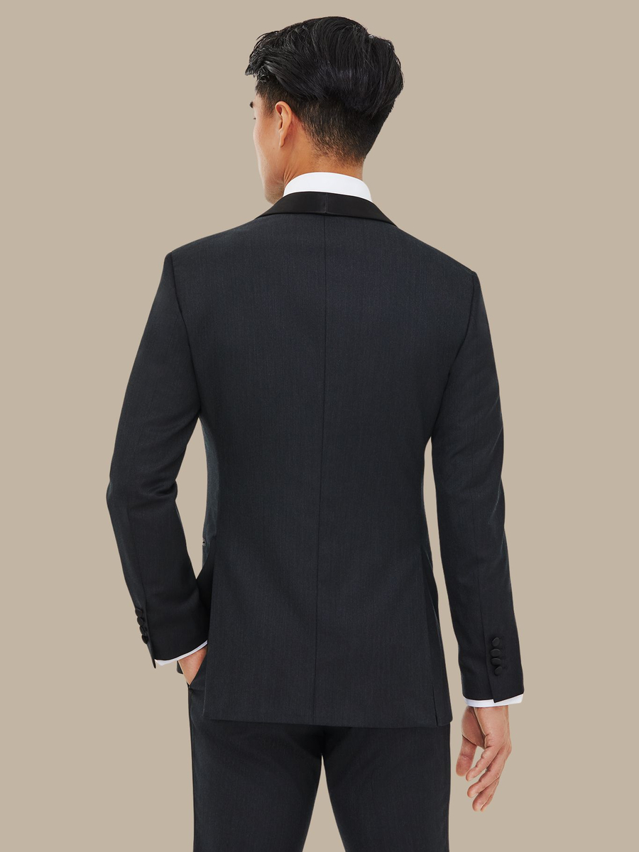 The Charcoal Worsted Tuxedo — garment photograph