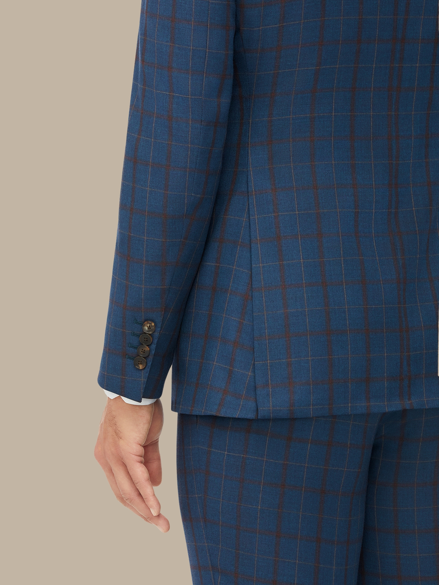 The Blue Windowpane Jacket — garment photograph