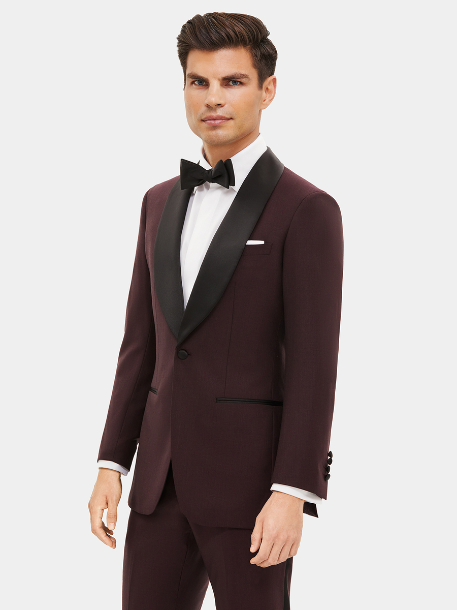 The Burgundy Superfine Dinner Jacket — garment photograph