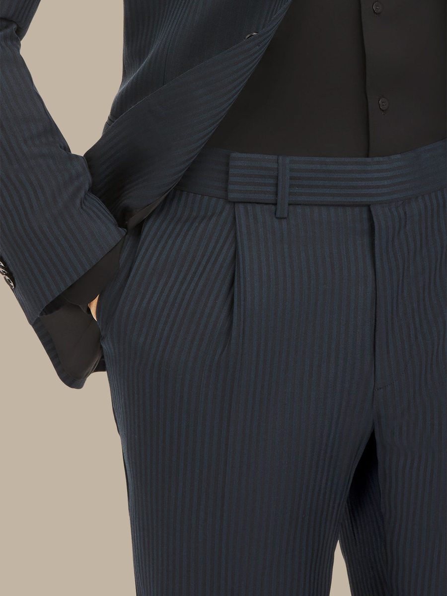The Peacock Stripe Suit — garment photograph