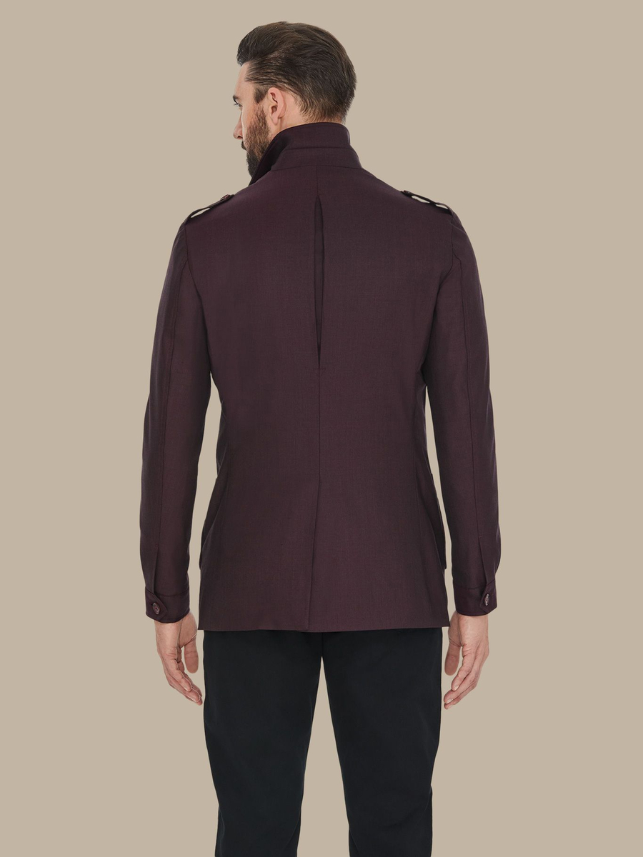 The Burgundy Superfine Hunting Jacket — garment photograph