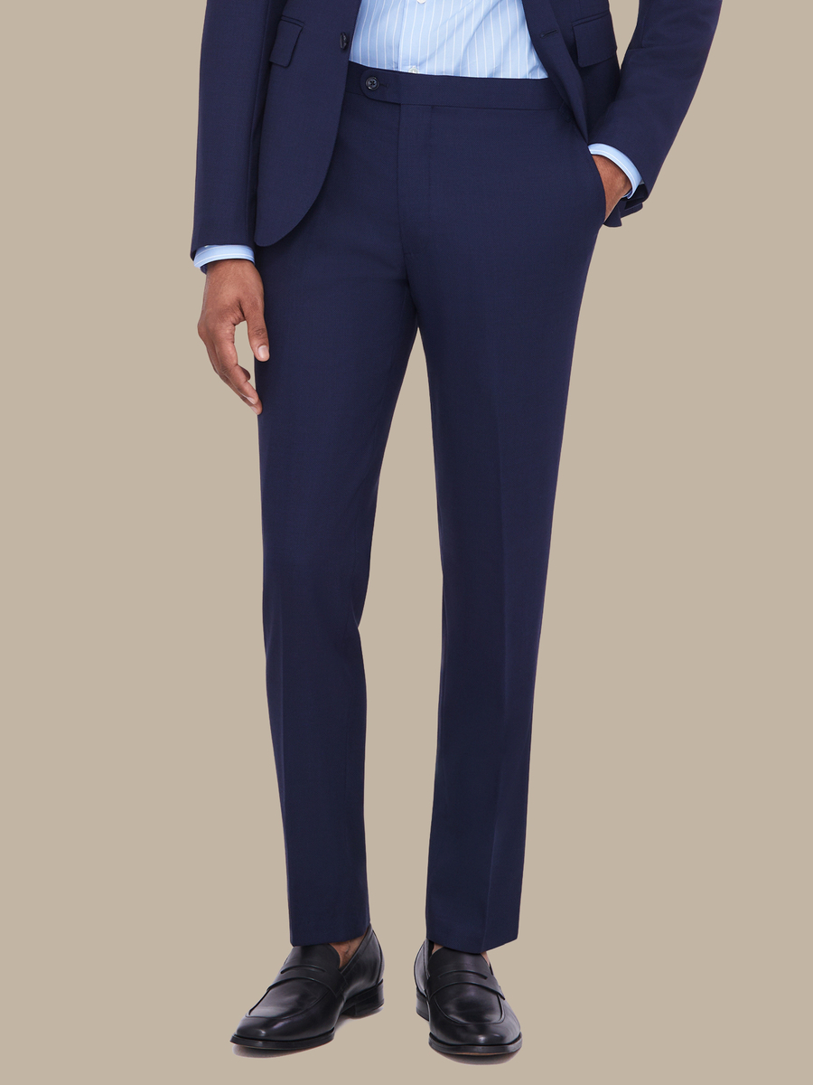 The Blue Birdseye Trousers — garment photograph