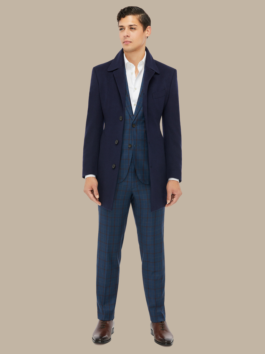 The Navy Wool Overcoat — garment photograph