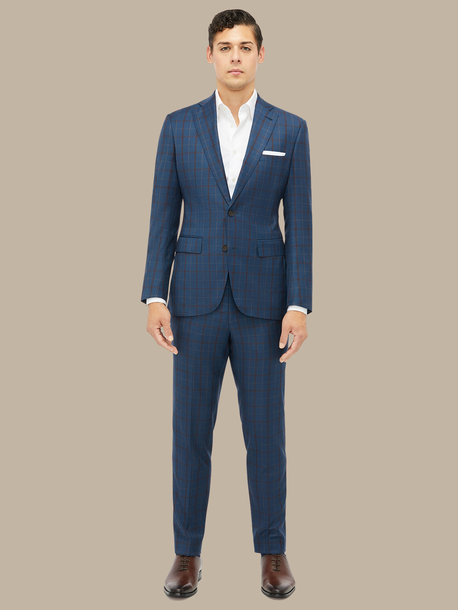 The Blue Windowpane Jacket — garment photograph